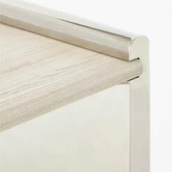 Raggio Stainless Steel Desk With White Wood Top -marin sHOP RaggioPolishedSSDeskAVSSF22