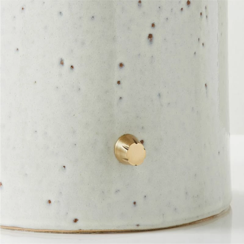 Ramble Tall White Ceramic Table Lamp With Jute Shade 5 Ramble Tall White Ceramic Table Lamp With Jute Shade - Image 3