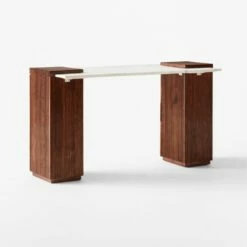 Reach White Marble-Top Desk -marin sHOP ReachMarbleNAshDesk3QBSSS23