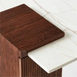 Reach White Marble-Top Desk -marin sHOP ReachMarbleNAshDeskAVSSS23