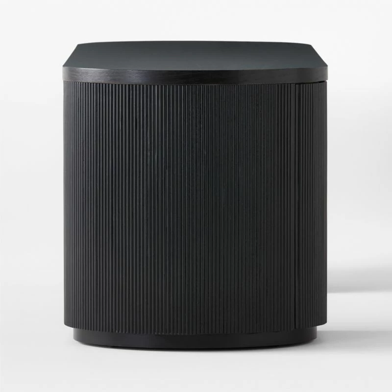 Reid Oval Black Wood Storage Desk 7 Reid Oval Black Wood Storage Desk - Image 5