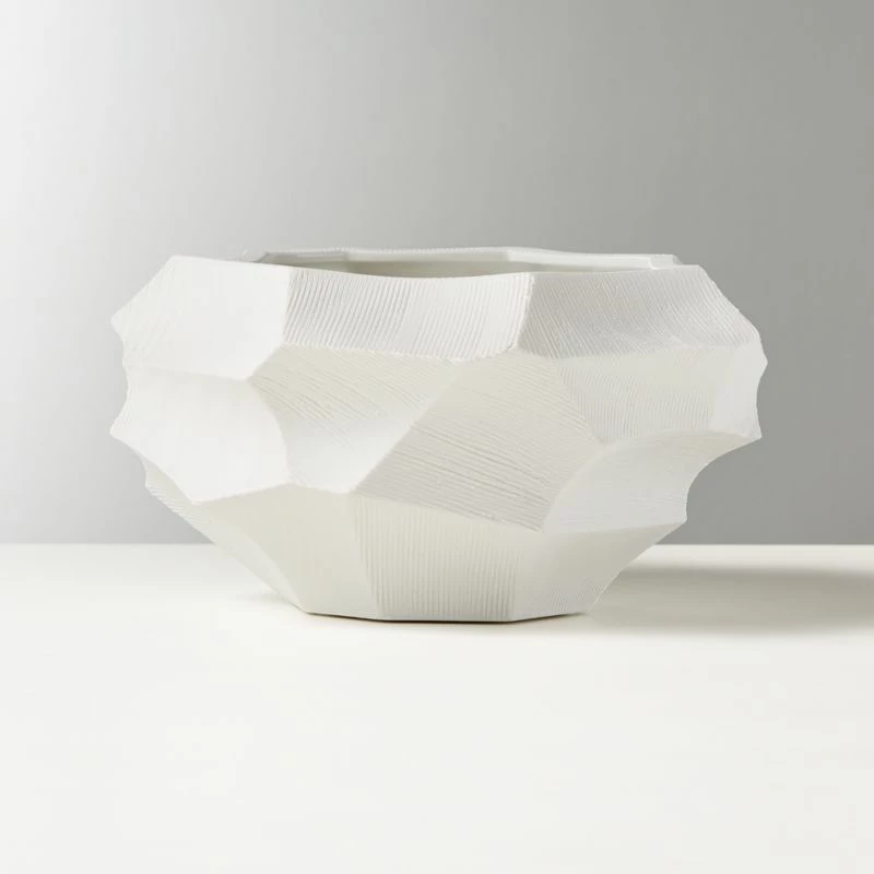 Renata White Porcelain Indoor Planter Small 3 Renata White Porcelain Indoor Planter Small