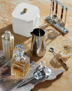 Stainless Steel Ice Scoop -marin sHOP ReneLacqueredLinenWhiteIceAG19