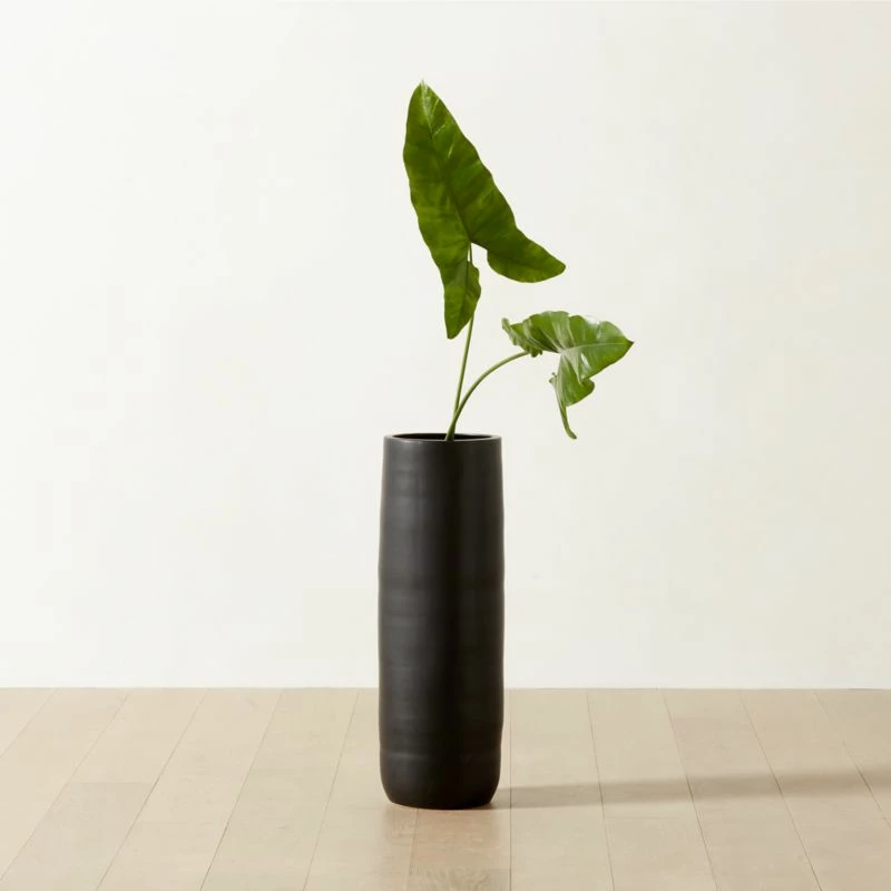 Reo Tall Black Vase 4 Reo Tall Black Vase - Image 2