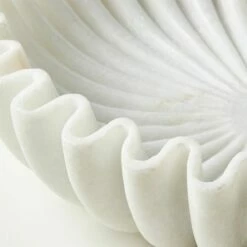Reve Round Fluted White Marble Bowl -marin sHOP ReveFlutedMarbleBowlAVSHF20