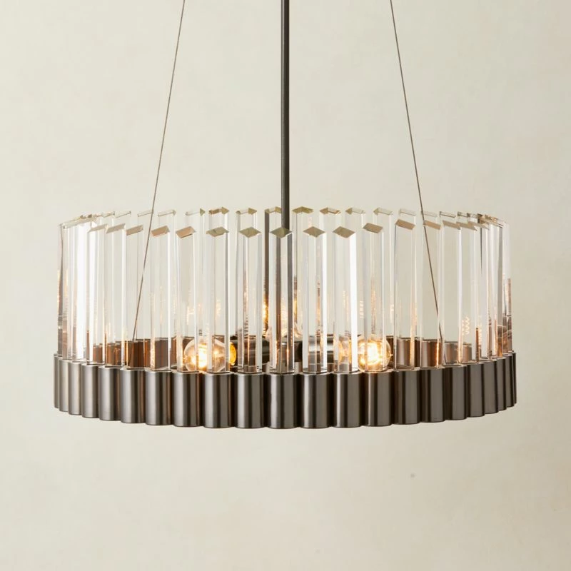 Risette Black Chrome And Crystal Chandelier 4 Risette Black Chrome And Crystal Chandelier - Image 2