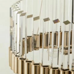 Risette Polished Champagne And Crystal Chandelier 8 Risette Polished Champagne And Crystal Chandelier -marin sHOP RisetteCrystPdChmpChndlrAVSHS23