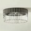 Risette Black Chrome And Crystal Flush Mount Light