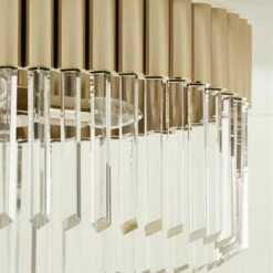 Risette Polished Champagne And Crystal Flush Mount Light -marin sHOP RisetteCrystlPldChpgFlMntAVSHS23