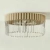 Risette Polished Champagne And Crystal Flush Mount Light