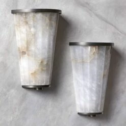 Riva Alabaster Outdoor Wall Sconce Light -marin sHOP RivaAlbstrOtdrSconceAV2SHS23