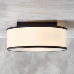 Ronda Indoor/Outdoor Black Flush Mount Light -marin sHOP RondaMttBkInNOutdrFlshMntAV3SHF22