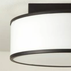 Ronda Indoor/Outdoor Black Flush Mount Light -marin sHOP RondaMttBkInNOutdrFlshMntAVSHF22