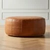 Round Saddle Leather Ottoman-Pouf 1 Round Saddle Leather Ottoman-Pouf -marin sHOP RoundSddlLthrPoufOttomanSHS20 1x1
