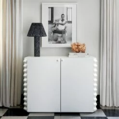 Scrunch Black And White Table Lamp -marin sHOP RuffleSprayedScrunchTableSP20 1x1