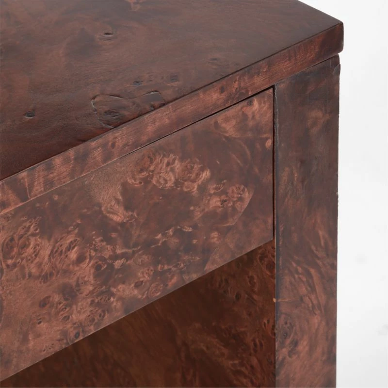 Runway 2-Drawer Burl Wood Desk 10 Runway 2-Drawer Burl Wood Desk - Image 8