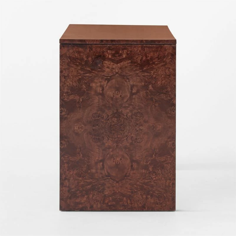 Runway 2-Drawer Burl Wood Desk 8 Runway 2-Drawer Burl Wood Desk - Image 6