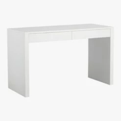 Runway 2-Drawer White Lacquered Wood Desk 13 Runway 2-Drawer White Lacquered Wood Desk -marin sHOP RunwayDesk3QF15