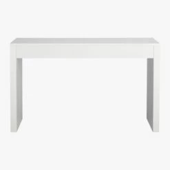 Runway 2-Drawer White Lacquered Wood Desk 12 Runway 2-Drawer White Lacquered Wood Desk -marin sHOP RunwayDeskBackF15