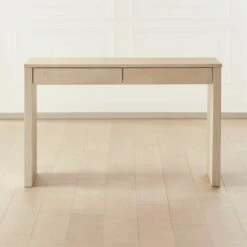 Runway 2-Drawer Lacquered Grasscloth Desk