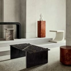 Horseshoe Black Lacquered Linen Console Table 80'' -marin sHOP RussellMarbleCoffeeTableJL21 1x1