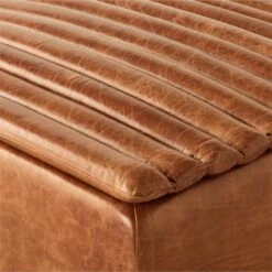 Salon Brown Leather Ottoman -marin sHOP SalonBrnLthrOttomanAVSSF22