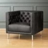 Savile Bello Black Leather Tufted Chair 2 Savile Bello Black Leather Tufted Chair -marin sHOP SavileChairLthrBlackSHF17 1x1