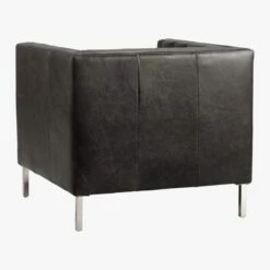 Savile Bello Black Leather Tufted Chair -marin sHOP SavileLeatherChairR3QF16