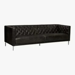 Savile Leather Tufted Sofa 15 Savile Leather Tufted Sofa -marin sHOP SavileSofaLeatherBlack3QF17