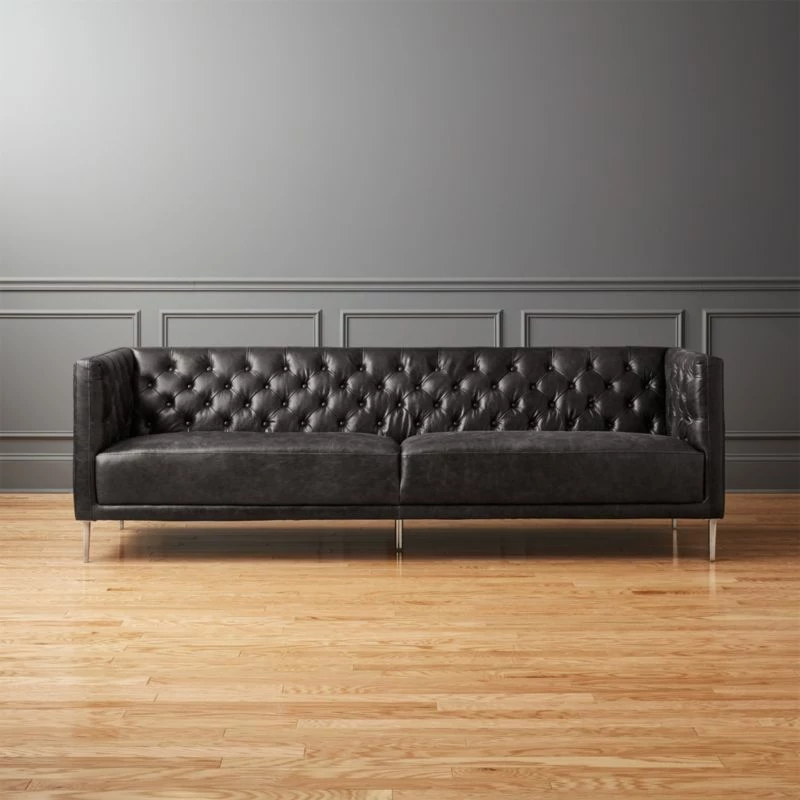 Savile Leather Tufted Sofa 3 Savile Leather Tufted Sofa
