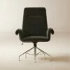 Saviti Black Velvet Office Chair -marin sHOP SavitiBlkVlvtOfficeChairSHF23