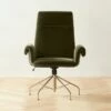 Saviti Olive Velvet Office Chair -marin sHOP SavitiOliveVlvtOffcChairSHF22