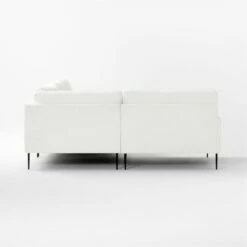 Scalino 4-Piece L-Shaped White Performance Velvet Sectional Sofa With Left Arm Chair -marin sHOP Scalino4PWtStLAChrRALvstSDSSF22