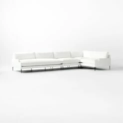 Scalino 4-Piece L-Shaped White Performance Velvet Sectional Sofa With Right Arm Chair 9 Scalino 4-Piece L-Shaped White Performance Velvet Sectional Sofa With Right Arm Chair -marin sHOP Scalino4PWtStRAChrLALvst3QSSF22