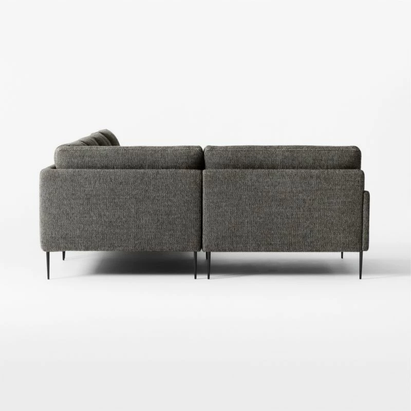 Scalino 4-piece L-Shaped Grey Sectional Sofa With Left Arm Chair 6 Scalino 4-piece L-Shaped Grey Sectional Sofa With Left Arm Chair - Image 4