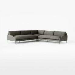 Scalino 3-piece L-Shaped Grey Sectional Sofa With Double Loveseat 10 Scalino 3-piece L-Shaped Grey Sectional Sofa With Double Loveseat -marin sHOP ScalinoGryLvNCrnr3PcSect3QSSF22