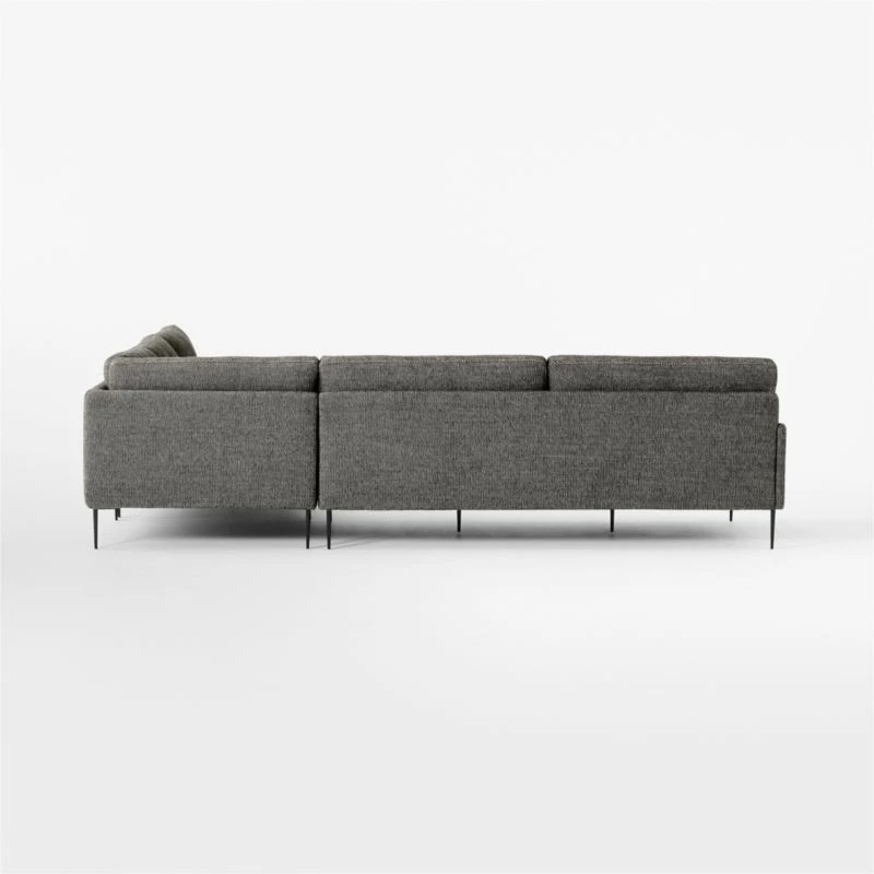Scalino 3-piece L-Shaped Grey Sectional Sofa With Double Loveseat 6 Scalino 3-piece L-Shaped Grey Sectional Sofa With Double Loveseat - Image 4