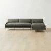 Scalino 2-Piece L-Shaped Grey Sectional Sofa With Right Chaise -marin sHOP ScalinoGryRAChsLALvSctSHF22
