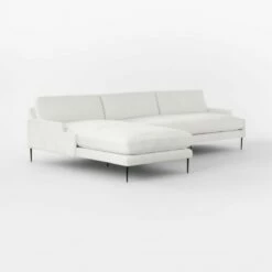 Scalino 2-Piece L-Shaped White Performance Velvet Sectional Sofa With Left Arm Chaise 10 Scalino 2-Piece L-Shaped White Performance Velvet Sectional Sofa With Left Arm Chaise -marin sHOP ScalinoWt2PcLAChsRALvst3QSSS22