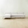 Scalino 2-Piece L-Shaped White Performance Velvet Sectional Sofa With Left Arm Chaise 2 Scalino 2-Piece L-Shaped White Performance Velvet Sectional Sofa With Left Arm Chaise -marin sHOP ScalinoWt2PcLAChsRALvstSHS22