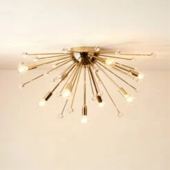 Scoppiare Polished Champagne Flush Mount Light -marin sHOP ScoppiareChmpgnFlshMntROF22