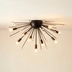 Scoppiare Black Flush Mount Light -marin sHOP ScoppiareMttBlkFlshMntROF22