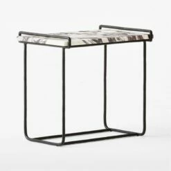 Sefro Marble And Metal Side Table -marin sHOP SefroBrnMrblNMtlSdTable3QSSF22