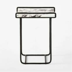 Sefro Marble And Metal Side Table -marin sHOP SefroBrnMrblNMtlSdTableSDSSF22