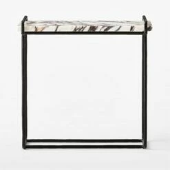 Sefro Marble And Metal Side Table -marin sHOP SefroBrnMrblNMtlSdTableSOSSF22