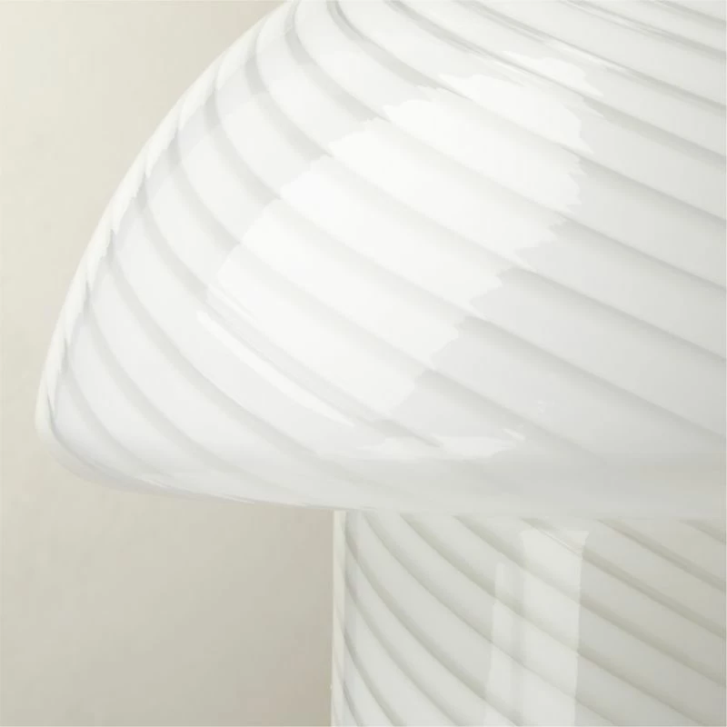 Senza White Glass Table Lamp 5 Senza White Glass Table Lamp - Image 3