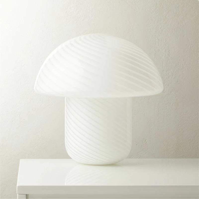 Senza White Glass Table Lamp 3 Senza White Glass Table Lamp