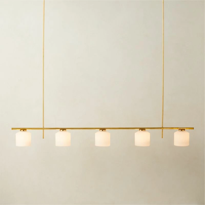 Silo 5-Bulb Polished Brass Pendant Light 4 Silo 5-Bulb Polished Brass Pendant Light - Image 2
