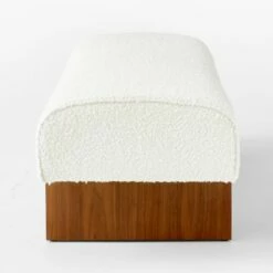 Socca White Boucle Upholstered Bench 67'' 10 Socca White Boucle Upholstered Bench 67'' -marin sHOP SoccaBoucleBench67inSDSSS23