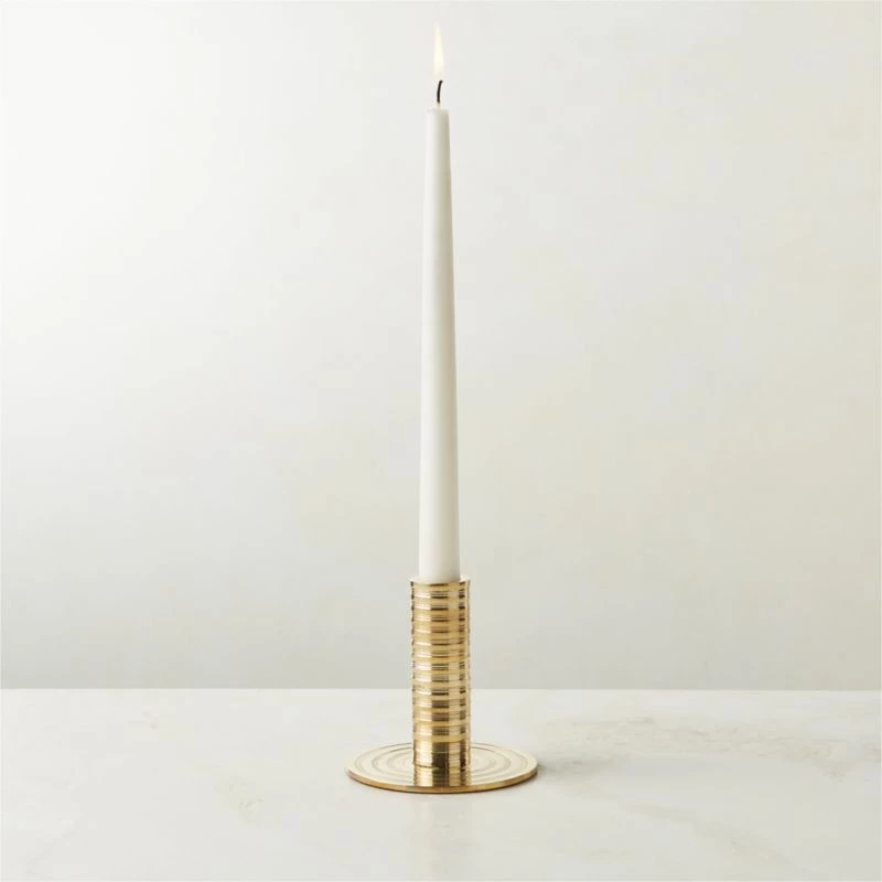 Spencer Brass Taper Candle Holder Small 5 Spencer Brass Taper Candle Holder Small - Image 3